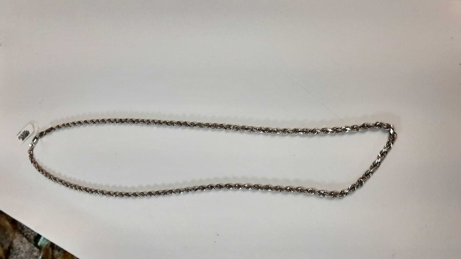 Rope Chain - White Gold 10k (.417) 23.1 grams 24 inch