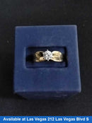 Women's Ring - Solitaire - Yellow Gold 14k (.585) 3.4 grams Size 20