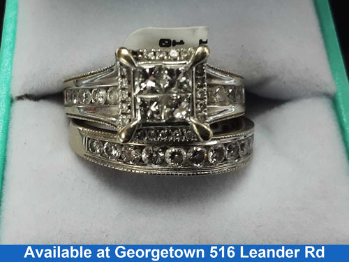 Ring - Engagement Set - Yellow Gold 14k (.585) 10.9 grams Size 8.5