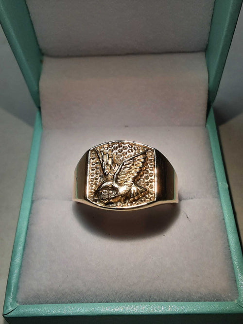 Men's Ring - Yellow Gold 10k (.417) 4.9 grams Size 9.5