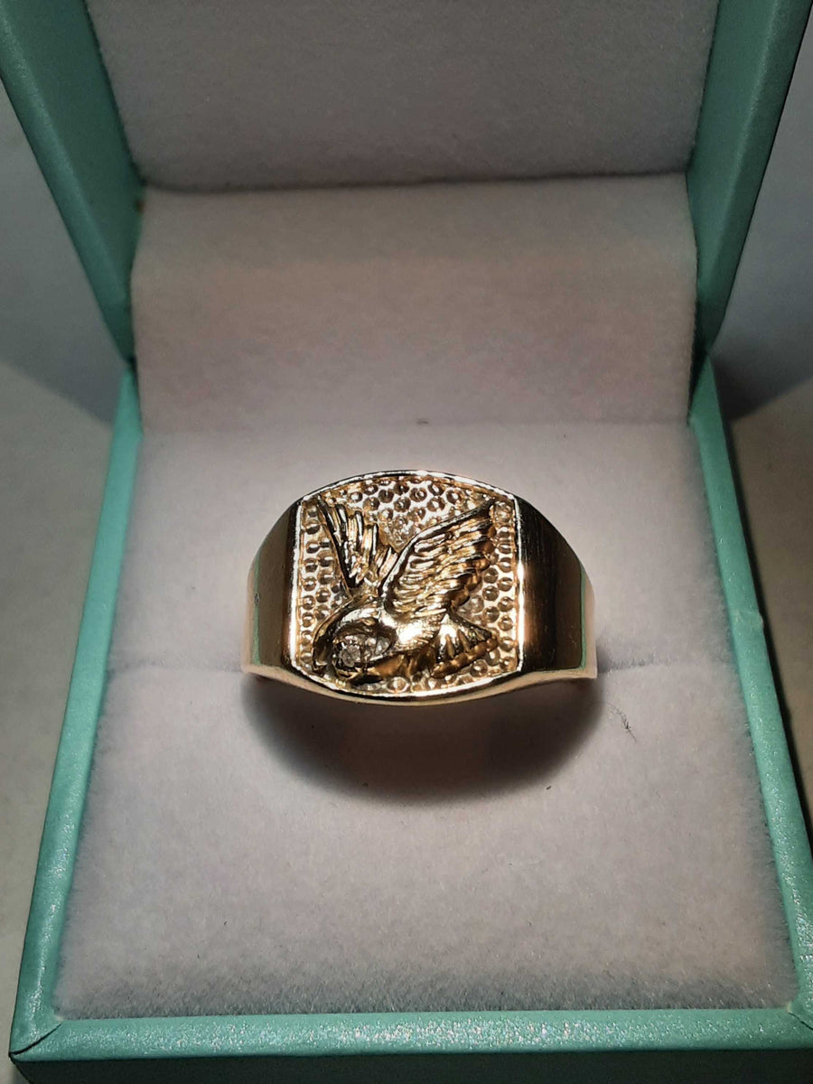 Men's Ring - Yellow Gold 10k (.417) 4.9 grams Size 9.5