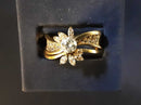 Ring - Engagement Set - Yellow Gold 10k (.417) 9 grams Size 9