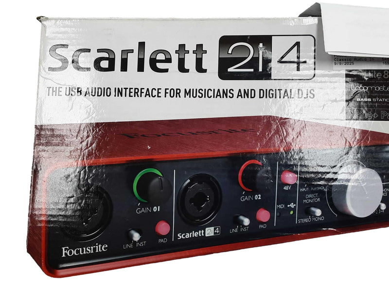 Focusrite Scarlett2i4 Red Classic Audio Interface