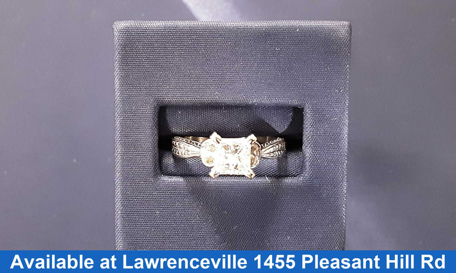 Women's Ring - Solitaire - White Gold 14k (.585) 4.5 grams Size 20