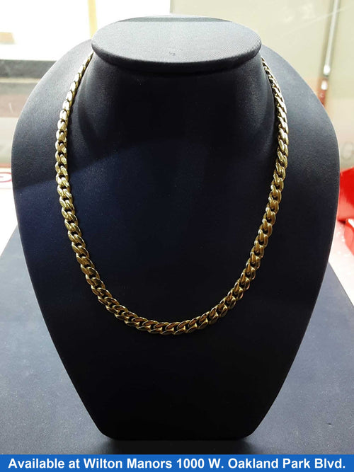 Cuban Link Chain - Yellow Gold 10k (.417) 14 grams 17 inch