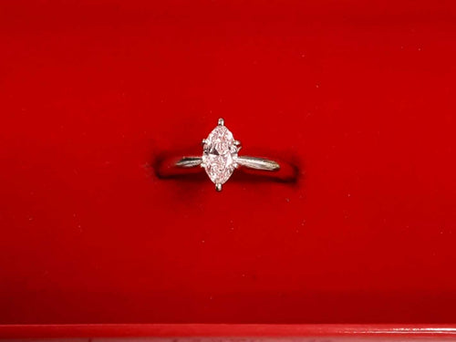 Women's Ring - Solitaire - White Gold 14k (.585) 2.5 grams Size 6.5