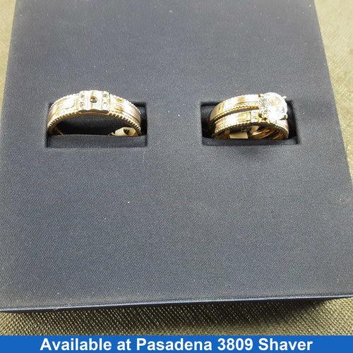 Ring - Wedding Set - Yellow Gold 10k (.417) 9 grams Size 8