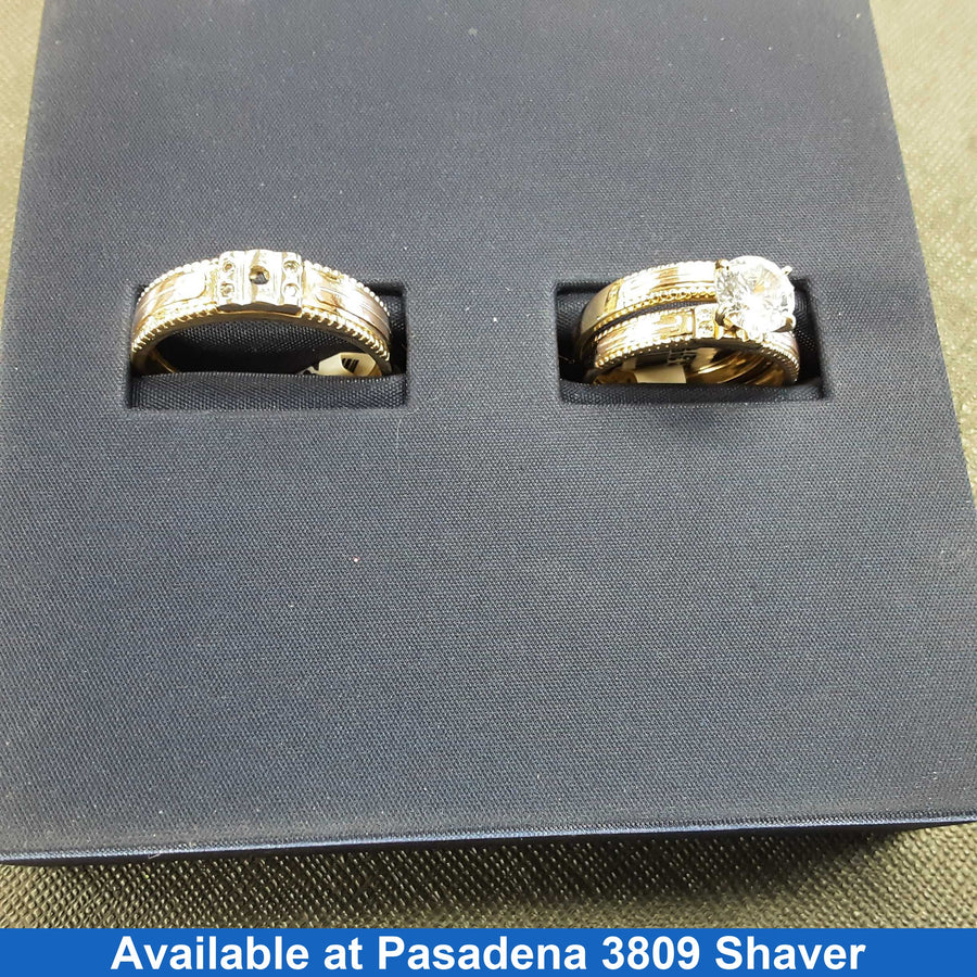 Ring - Wedding Set - Yellow Gold 10k (.417) 9 grams Size 8