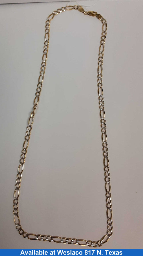 Figaro Chain - Yellow Gold 10k (.417) 15.1 grams 24 inch