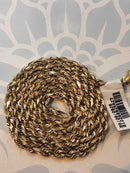 Rope Chain - Yellow Gold 10k (.417) 18.6 grams 22 inch