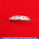 Ring - Channel Set - White Gold 14k (.585) 1.6 grams Size 4.5