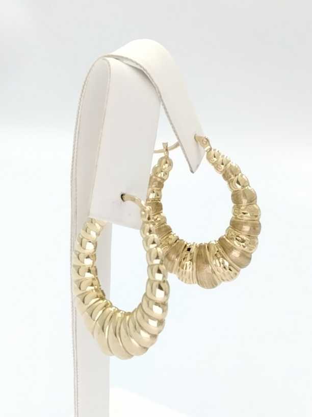 Shrimp Earrings - Yellow Gold 10k (.417) 4.2 grams
