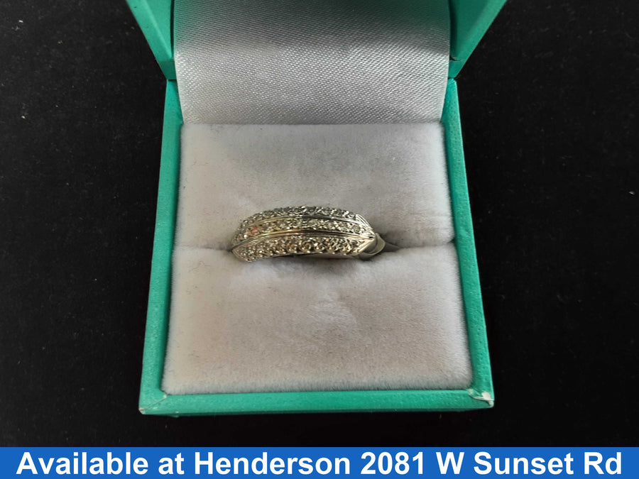 Ring - Wedding Band - White Gold 14k (.585) 3.3 grams Size 7.5
