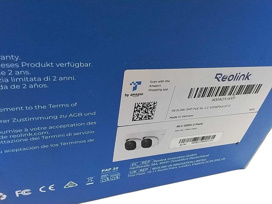 Reolink P325 White Security Camera Only