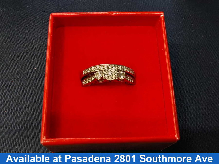 Ring - Engagement Set - White Gold 14k (.585) 7.6 grams Size 9