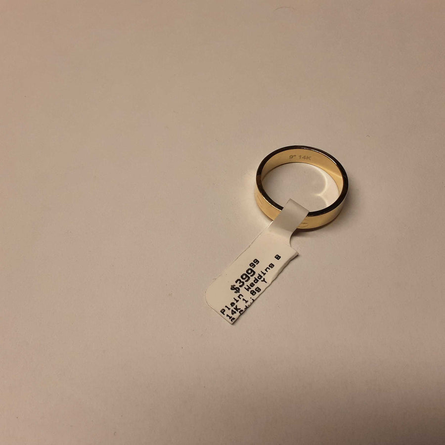 Ring - Wedding Band - Yellow Gold 14k (.585) 1.8 grams Size 9