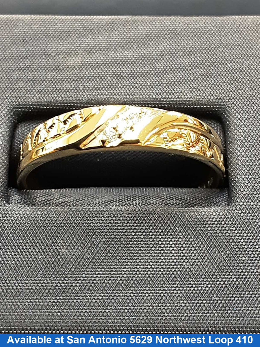 Men's Ring - Yellow Gold 10k (.417) 3.2 grams Size 13.5