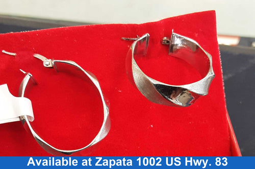 Bangle Earrings - White Gold 10k (.417) 3.8 grams