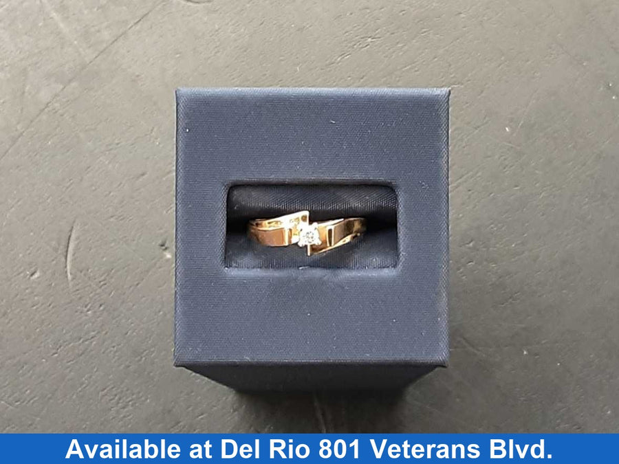 Women's Ring - Solitaire - Yellow Gold 14k (.585) 2.4 grams Size 6