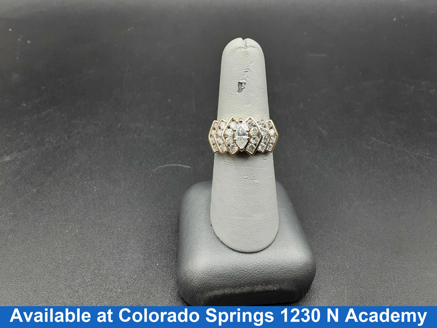 Ring - Wedding Set - Yellow Gold 14k (.585) 8.2 grams Size 7