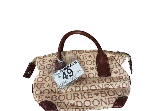 Dooney & Bourke Vintage Satchel Beige / Tan Purse / Handbag