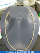 Rope Chain - Yellow Gold 14k (.585) 25.2 grams 28 inch