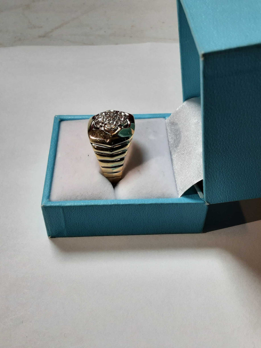 Men's Ring - Yellow Gold 14k (.585) 5.5 grams Size 10.5