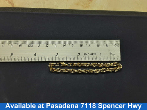 Rope Bracelet - Yellow Gold 14k (.585) 9.3 grams 6 inch