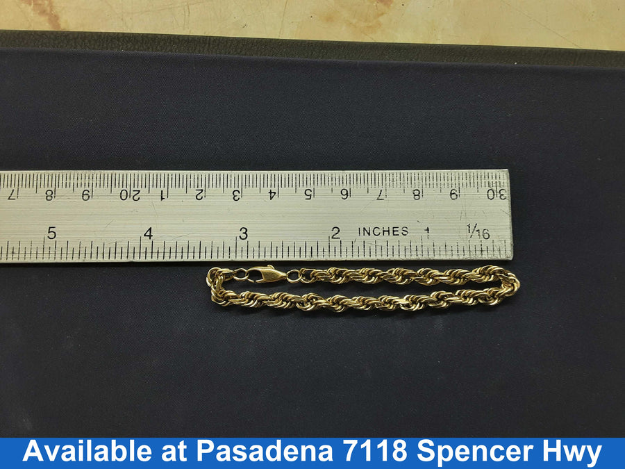 Rope Bracelet - Yellow Gold 14k (.585) 9.3 grams 6 inch