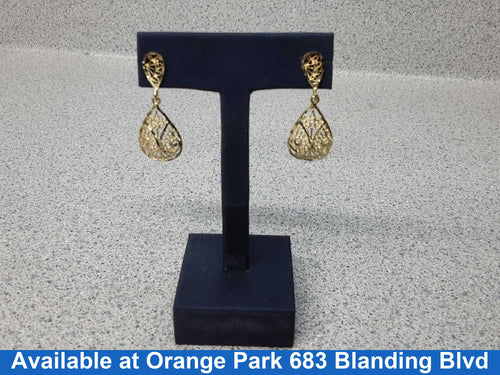 Filigree Earrings - Yellow Gold 14k (.585) 2.9 grams