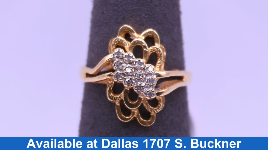 Women's Ring - Yellow Gold 14k (.585) 3.9 grams Size 7.5