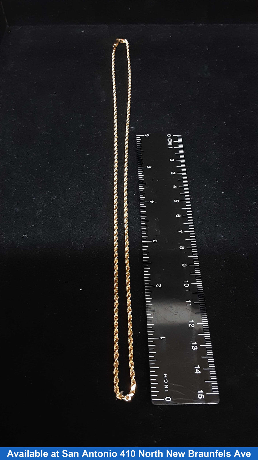 Rope Chain - Yellow Gold 10k (.417) 9.2 grams 20 inch