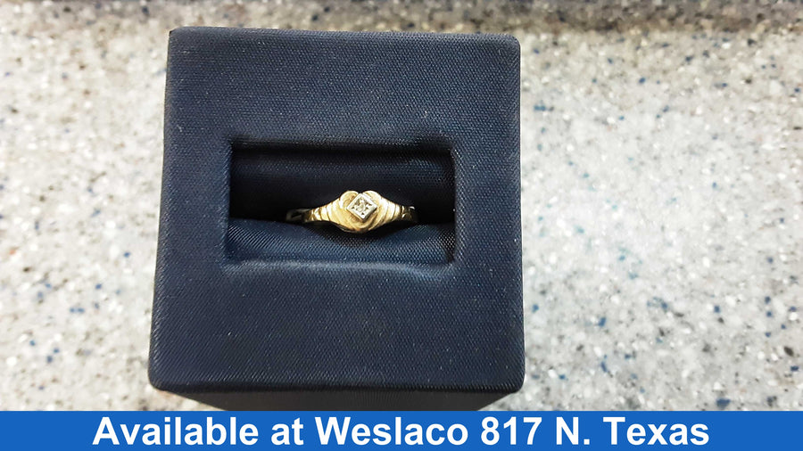 Women's Ring - Yellow Gold 10k (.417) 0.6 grams Size 1