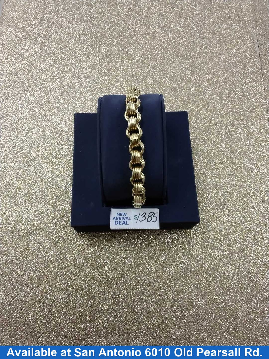 Box Bracelet - Yellow Gold 10k (.417) 13.2 grams 8 inch