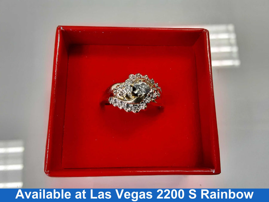 Ring - Engagement Set - Yellow Gold 14k (.585) 6.1 grams Size 8