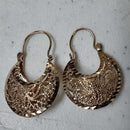 Filigree Earrings - Tricolor Gold 14k (.585) 4.8 grams
