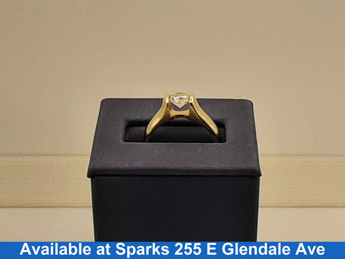 Women's Ring - Solitaire - Yellow Gold 14k (.585) 7 grams Size 5