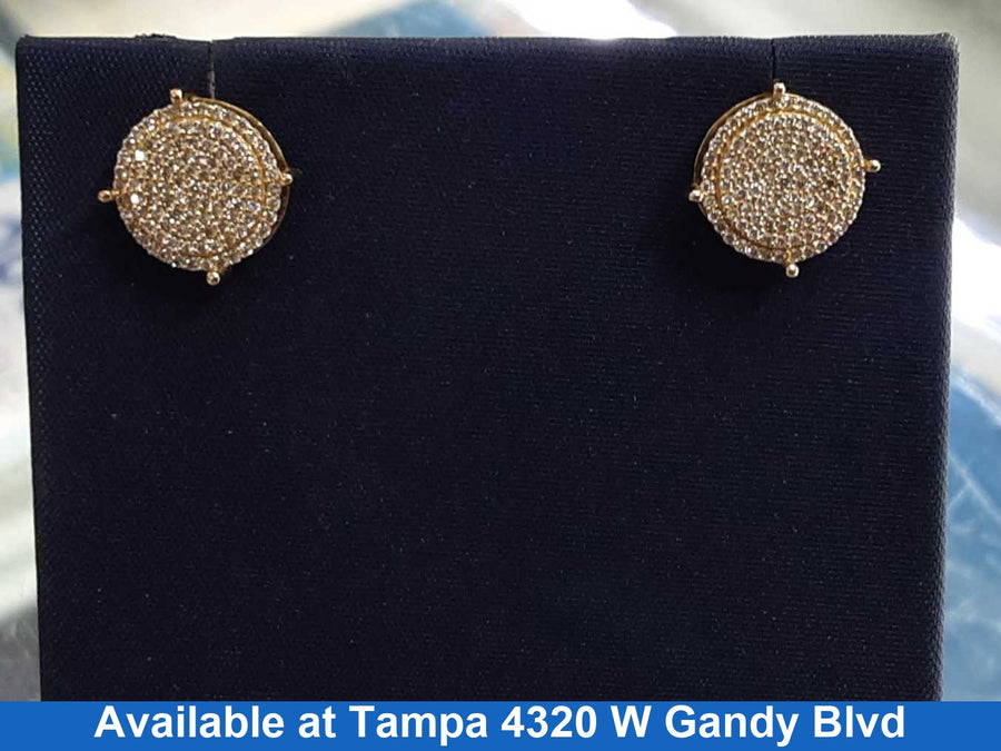 Double Stud Earring - Yellow Gold 10k (.417) 1.9 grams