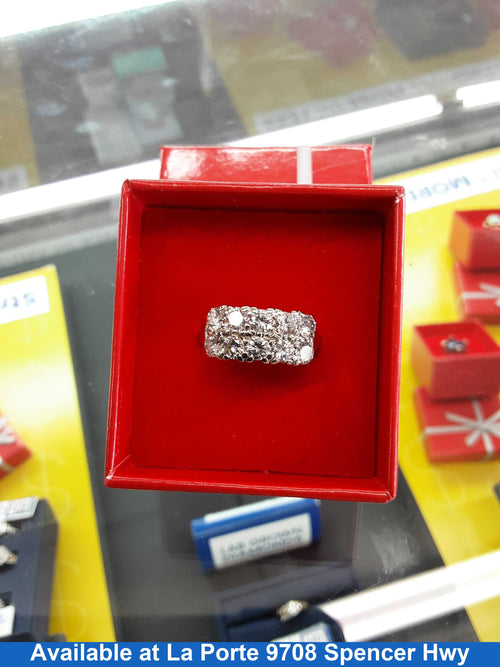 Women's Ring - Anniversary - White Gold 14k (.585) 4.9 grams Size 8.5