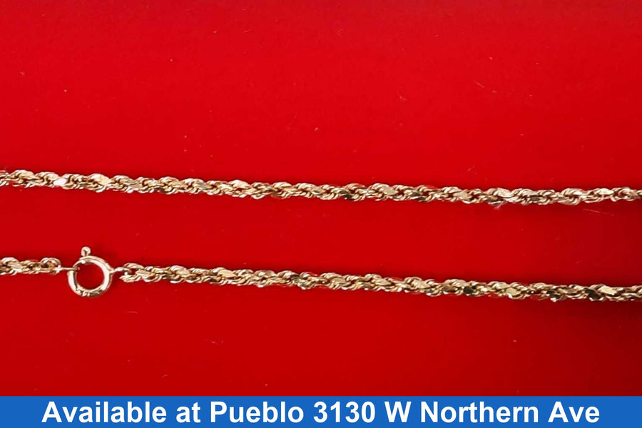 Rope Chain - Yellow Gold 14k (.585) 2.1 grams 16 inch