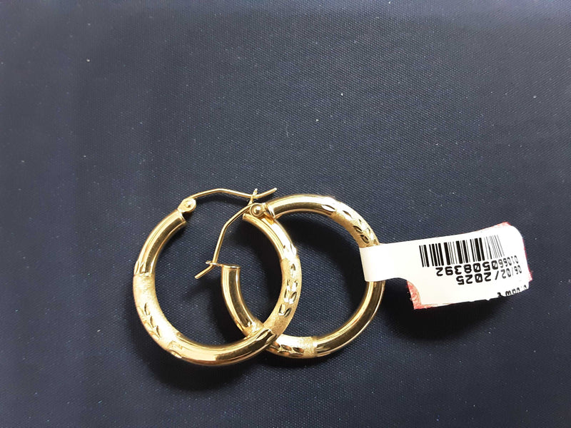 Bangle Earring Tricolor Gold 14k (.585) 3.7 grams
