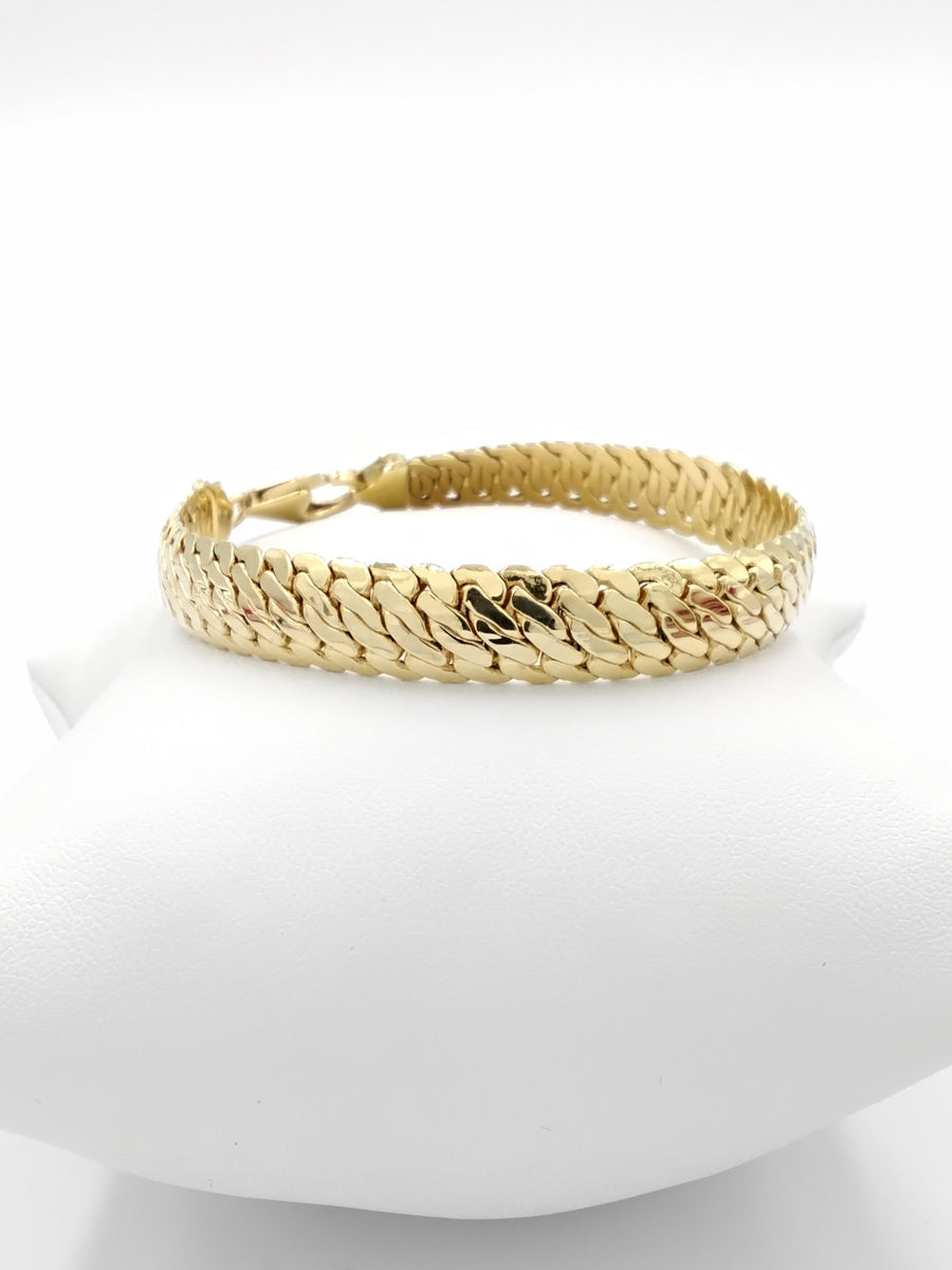 Herringbone Bracelet - Yellow Gold 14k (.585) 11.8 grams 8 inch