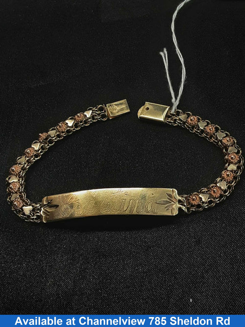 ID Bracelet - Tricolor Gold 10k (.417) 10.6 grams 7 inch