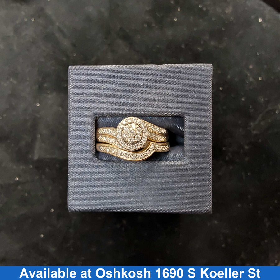 Ring - Wedding Set - Yellow Gold 10k (.417) 5.5 grams Size 9