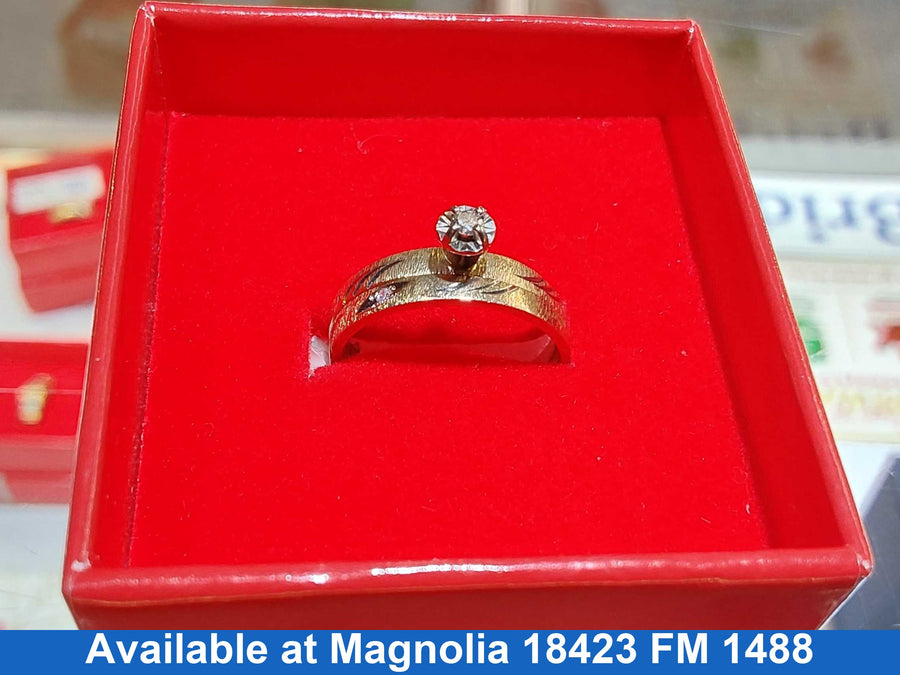 Ring - Engagement Set - Yellow Gold 10k (.417) 2.4 grams Size 6