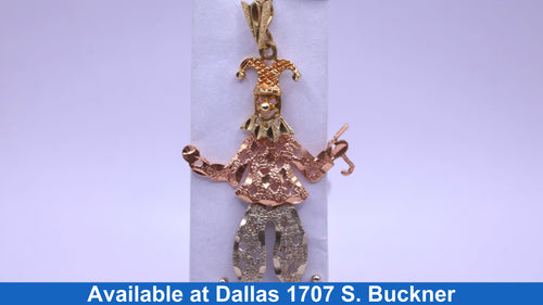Jester Pendant - Tricolor Gold 14k (.585) 4.3 Grams