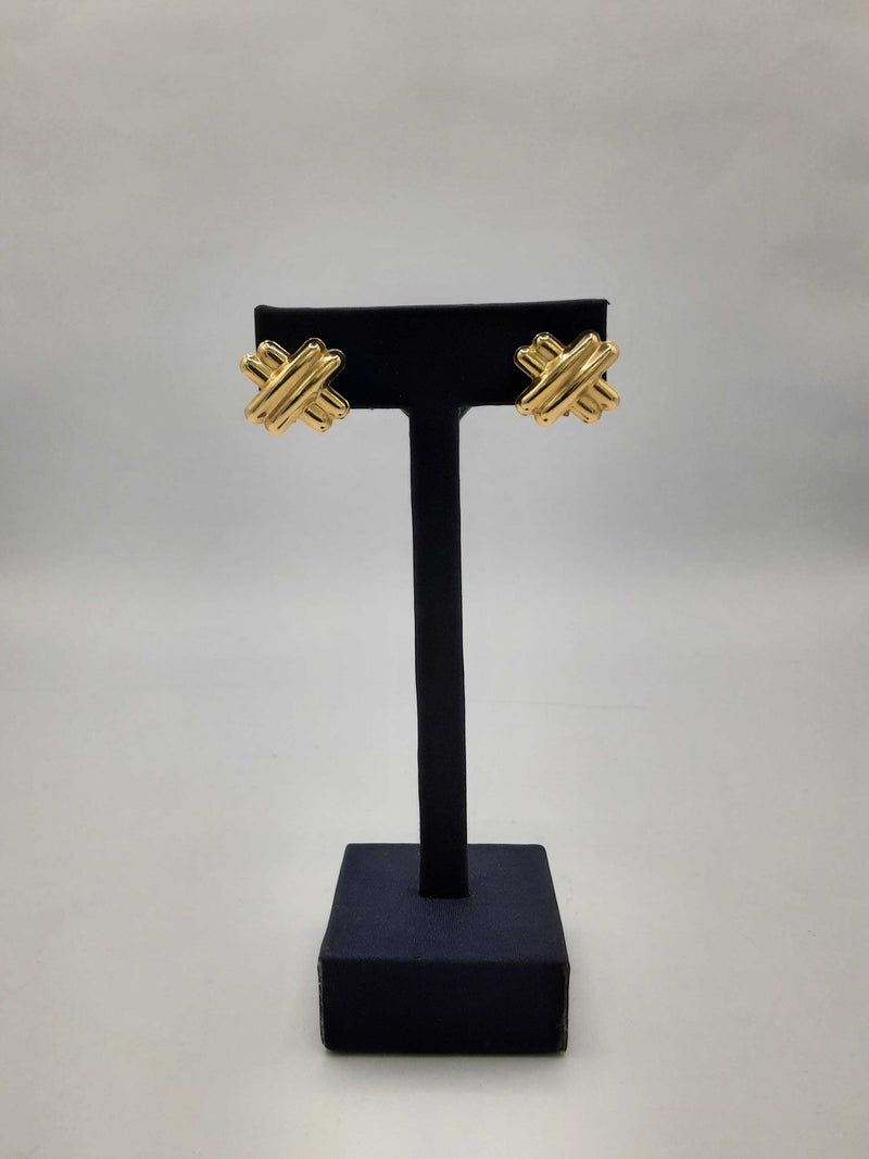 14kt 'X' Earrings
