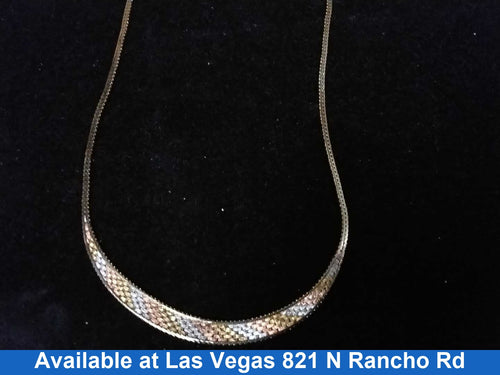 Woven Chain - Tricolor Gold 14k (.585) 16.9 grams 20 inch