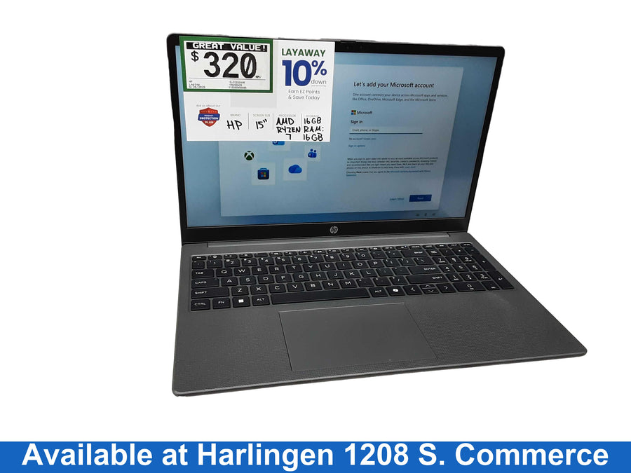 Hp 15-fc0204nr Amd Ryzen 7 16 Gb Less Than 16 Gb Gray Laptop