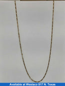 Figaro Chain - Yellow Gold 14k (.585) 4.2 grams 18 inch